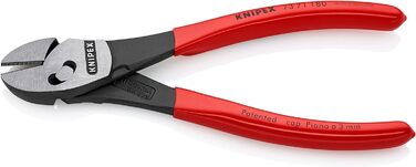 Надміцні діагональні різці Knipex TwinForce чорні атраментовані, з пластиковим покриттям 180 мм 73 71 180