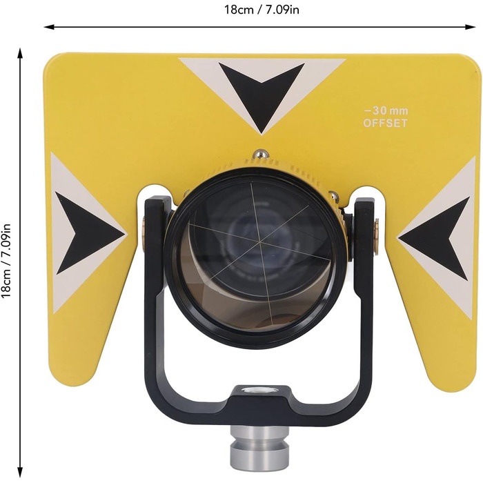 Тахеометр, геодезична призма, геодезичне обладнання, скляна призма, жовте оптичне скло, геодезичне обладнання з сумкою для зберігання, сумісний з SOKKIA 5/8 дюйма X 11