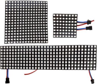 Гнучкий 16x16 8x32 піксельний панельний матричний екран WS2815 Світлодіодний модуль WS2812 Індивідуально адресована стрічка 5 В 12 В (8X32, 12 В WS2815 IC) 8X32 12 В Ws2815 Ic, 2812B RGBIC