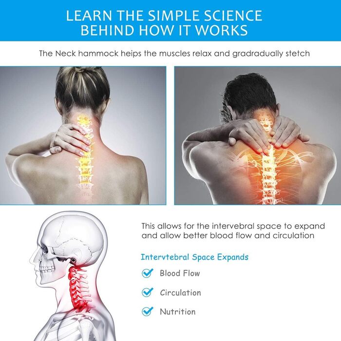Гамак для шиї, Шийний гамак Масажер для голови Шийний масажер для хронічного болю в шиї та плечах Кращий релакс для шиї для офісного будинку для чоловіків і жінокПортативне знеболювання