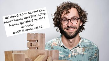 Ігри Kubb Spiel Gummibaum Vergleichstest-Sieger Deutsche Kubb Bund-Gre (DKubbB) XL - 7,8 кг