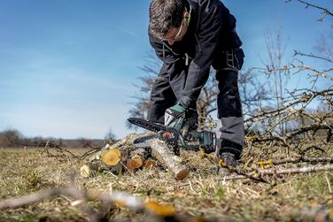 Акумуляторна пила для обрізки Metabo (пила по дереву без акумулятора, маленька бензопила 15 см, без metaBox, садова пила) 600856850 Коробка