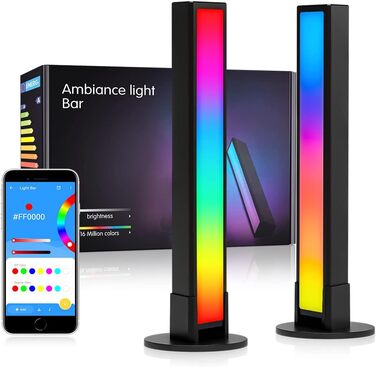 Світлодіодна світлова панель RGB LED-телевізор Навколишнє освітлення Таймер Синхронізація музики Керування програмою/контролером Bluetooth для ігрового ПК Телевізор, 2812B IC