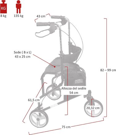 Ролик Antar AT51004 Tricycle, 6000 г