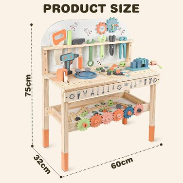 Дитячий інструмент верстак іграшка від 3 років дерев'яна іграшка інструмент дитячий розвиваюча іграшка подарунок хлопчик дівчинка 3 4 5 6 років