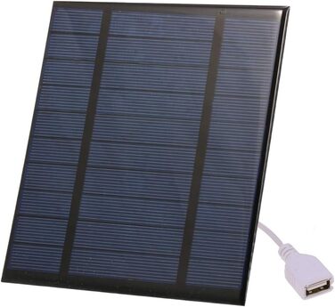 Портативний сонячний зарядний пристрій Decdeal Solar Module 2,5 Вт / 5 В / 3,7 В з USB-портом Компактний зарядний пристрій від сонячної панелі для кемпінгу та походів (150 x 130 x 3 мм)