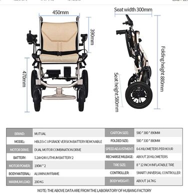 Інвалідні крісла розбірні алюмінієві електричні легкі інвалідні крісла, відкриваються/складаються за 3 секунди, супер легке електричне крісло колісне, подвійне призначення для важких навантажень, важить лише 16 кг навантаження 200 кг