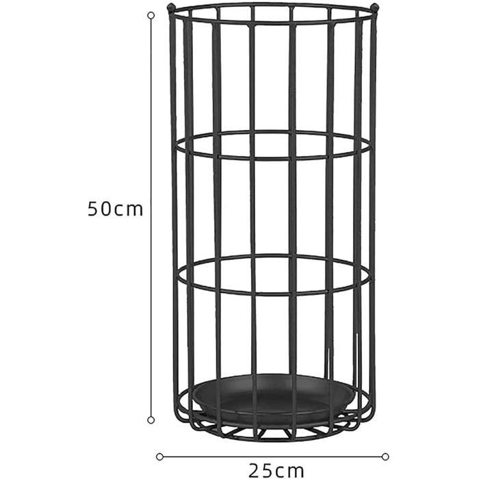 Підставка для парасольок NOALED, залізна підставка для парасольок, сучасна підставка для парасольок, дренаж і тримач для парасольок з 2 гачками для довгих і коротких парасольок, офіс, zuh noir 25*50см