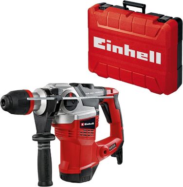 Перфоратор Einhell TE-RH 38 3F (1050 Вт, сила удару 9 Дж, патрон SDS-Max, обмежувач глибини свердління металу, свердління 38 мм в бетоні, вкл. кейс) без аксесуарів