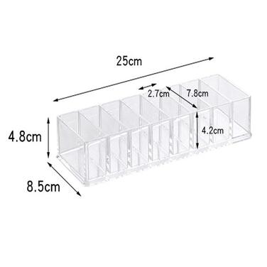 Органайзер для макіяжу, Органайзер для губної помади, Коробка для органайзера для косметики, Шухляда для макіяжу, Коробка для зберігання губної помади Зберігання косметики для макіяжу та ювелірних виробів (прозорий), 2 шт.