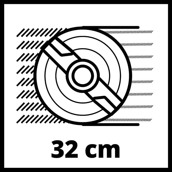 Акумуляторна газонокосарка Einhell GE-CM 18/32 Li-Solo Power X-Change (18 В, ширина зрізу 32 см, до 180 м, безщіткова, травозбірник 25 л, висота зрізу 30-70 мм, без акумулятора та зарядного пристрою) без акумулятора та зарядного пристрою