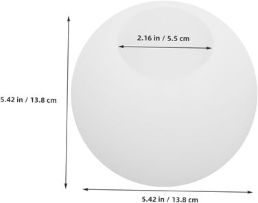 Молочно-біла куля Абажур Кулі лампи Заміна скляного абажура Підвісні абажури Тільки скляний абажур Білий абажур Скляні плафони для підвісних світильників 13.80X13.80X13.80CM Білий