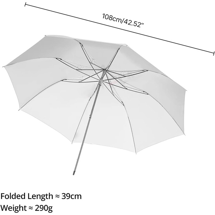 Дюймовий складаний екран для покращення освітлення для фотографії Біла світловідбиваюча парасолька AD180 Light, 37-
