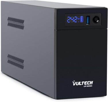 ДБЖ VulTech UPS1400VA-LFP серії LFP Літієва потужність 1400 ВА 700 Вт з літієвими батареями Гарантія 2 роки захисту від перепадів напруги затемнення для відеоспостереження ПК AVR 1400 VA I 700 Вт