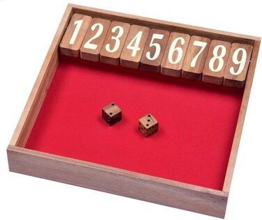 ЛОГОГРАФ Джекпот розміром XL - Shut The Box - гра в кості - настільна гра - дерев'яна ігрова коробка