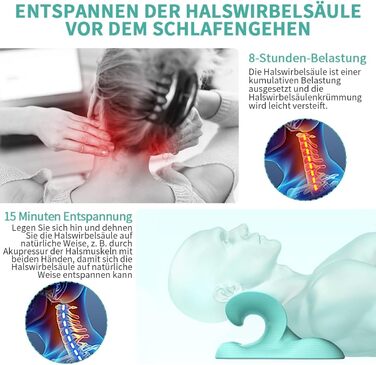 Розтяжка шиї, хмарна шия, коректор постави шиї, портативний пристрій для витягування шиї матки, масажер для шиї. Знеболювальний масажер для шиї для чоловіків і жінок