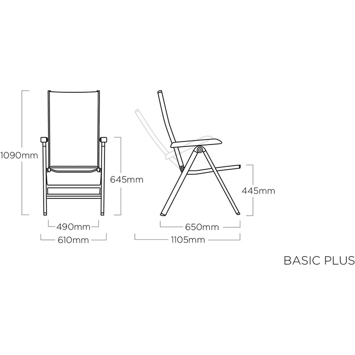 Багатопозиційне крісло KETTLER Basic Plus садове крісло з регулюванням високої спинки стійке до погодних умов садове крісло з алюмінію та тканини для вулиці антрацит/антрацит