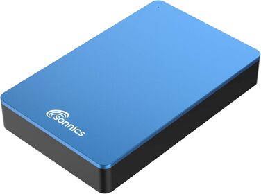 Зовнішній жорсткий диск Sonnics 2TB Blue для настільних комп'ютерів, USB 3.0, сумісний з Windows PC, Mac, Smart TV, Xbox One і PS4