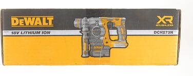 Акумуляторний комбінований перфоратор Dewalt 18В SDS-plus 24 мм DCH273N (безщітковий двигун, енергія удару 2,1 джоуля, низька вібрація, електричне зчеплення, регулювання швидкості обертання та удару, поставляється без акумулятора та зарядного пристрою) од