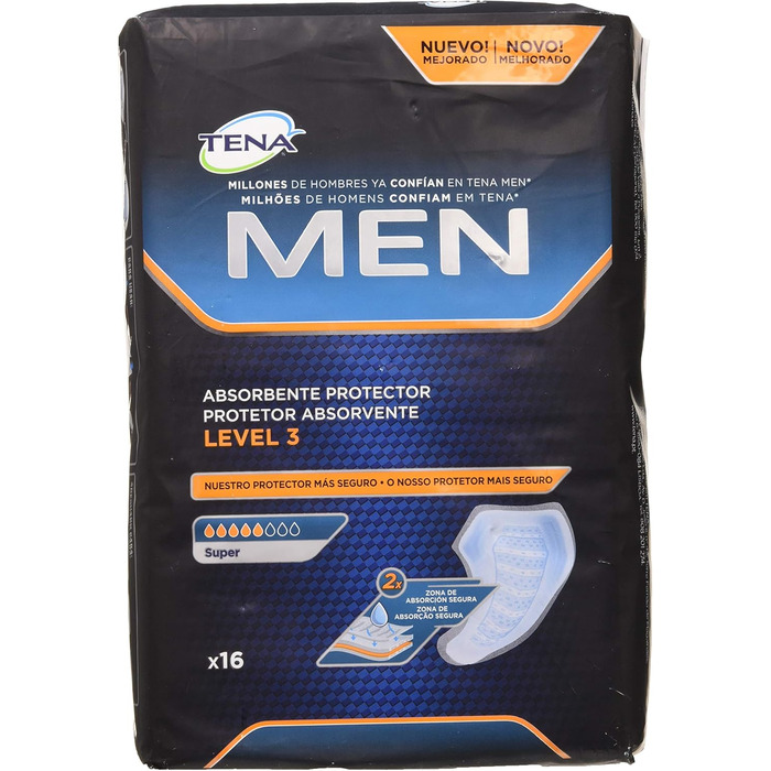 Вкладиші TENA For Men Level 1 - 4 упаковки / 4 x 24 96 шт. (16 шт. (1 упаковка))