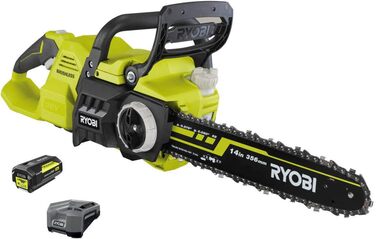 Бензопила Ryobi RY36CSX35A-150 (з акумулятором 5,0 Ач, 36 В, довжина полотна 35 см, полотно Орегон, автоматичне змащення ланцюга, пила) 5133004596