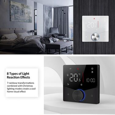 Weytoll Smart WiFi Thermostat with App Control, Programmable, Weekly, Frost Protection, Ideal for Home, School, Office, Hotel, Weytoll Smart WiFi Thermostat with App Control, Programmable, Weekly, Frost Protection, Ideal for Home, School, Office, Hotel