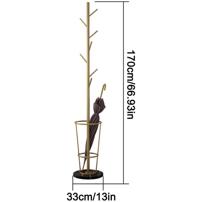 Стійка та тримач для парасольок MIDUOLAI, вхідна вішалка для одягу Капелюх Hill Hooks Підставка для холу на дереві, підставка для даху Окремо стоячі вішалки/тримачі, для дому чи офісу, 7 гачків
