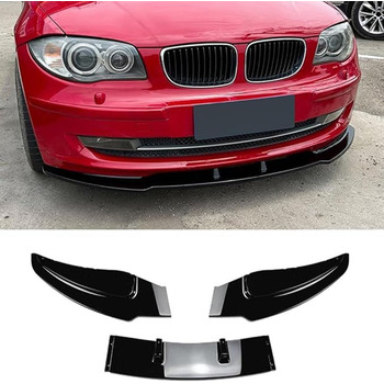 Кромка переднього бампера, сумісна з BMW 1 Series E81 E82 E87 E88 LCI Modelo estndar 2008-2011, Автомобільний передній бампер Губорозщеплювач Протектор кузова, B нормальний B