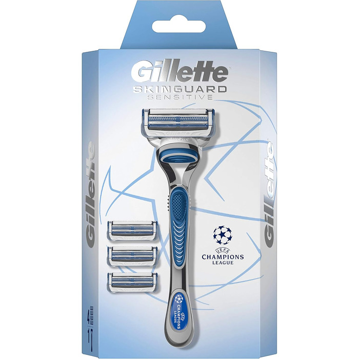 Чоловіча бритва Gillette SkinGuard з 3 лезами, ука 4 чутливих леза Skinguard