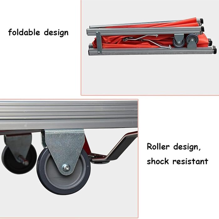 Носилки HFLKKC, телескопічні складні, з колесами, Пожежний коридор, Аварійно-рятувальні роботи, Строп першої допомоги, Дитяче ліжечко для порятунку життя, A