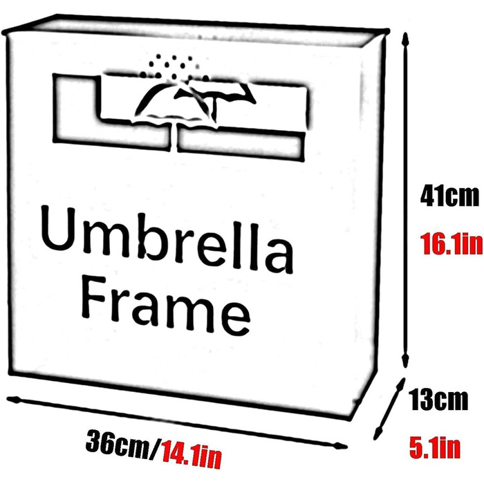 Підставка для парасольок WOYZDQ Біла металева підставка для парасольок, підставка для парасольок великої місткості, 12 відділень для 12 парасольок, підставка для парасольок для готелів Відро для сміття