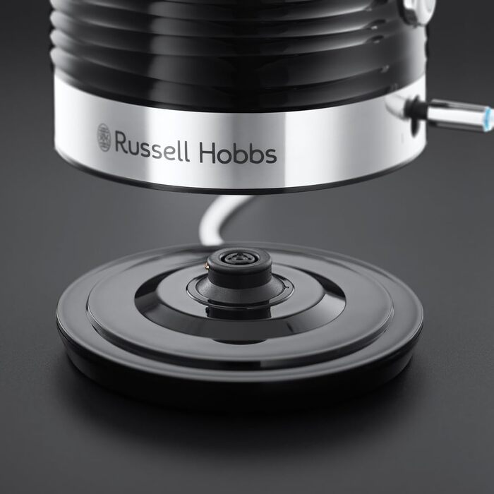 Чайник Russell Hobbs 1,7 л, 2400 Вт Inspire Black з високоякісною глянсовою структурою (функція приготування під тиском, знімний фільтр від накипу, індикатор рівня води, знімна кришка) Чайник для чаю 24361-70