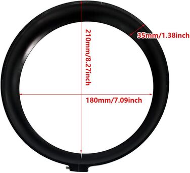 Кільце обшивки фар мотоцикла з алюмінієвого сплаву з 7-дюймовою фарою, декоративною кришкою рамки фари, чорним, сумісним з H-arley