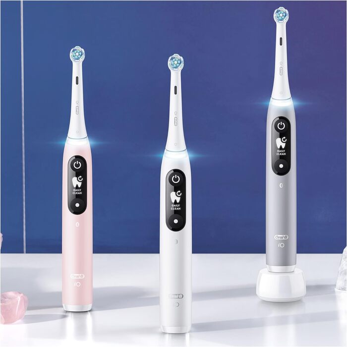 Електрична зубна щітка/електрична зубна щітка Oral-B iO Series 6 Plus Edition, ПЛЮС 3 щітки для електричних зубних щіток, магнітний чохол, 5 режимів чищення, упаковка, що підлягає переробці, (сірий)