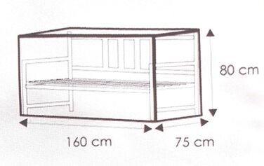 Захисний чохол для садової лавки 160x80x75см прозорий 1927