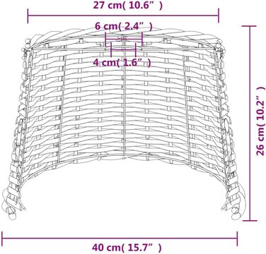Абажур Homgoday Підвісний світильник Підвісний абажур Плетені лампи Підвісний плафон для підвісних світильників Стельовий світильник для вітальні Спальня Їдальня Коричневий Ø40x26 см Плетений