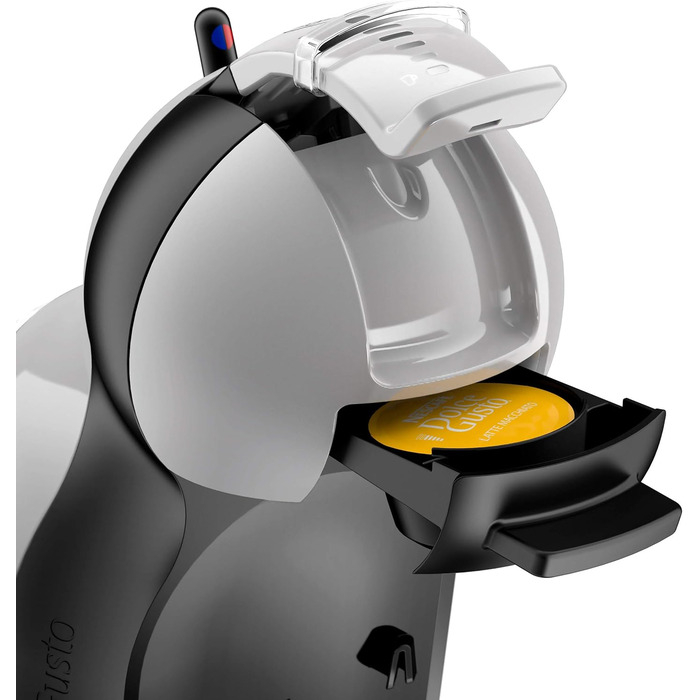 Кавоварка Krups Nescaf Dolce Gusto Mini Me KP123BK та інші напої, автоматична, 0,8 л, сіра/чорна