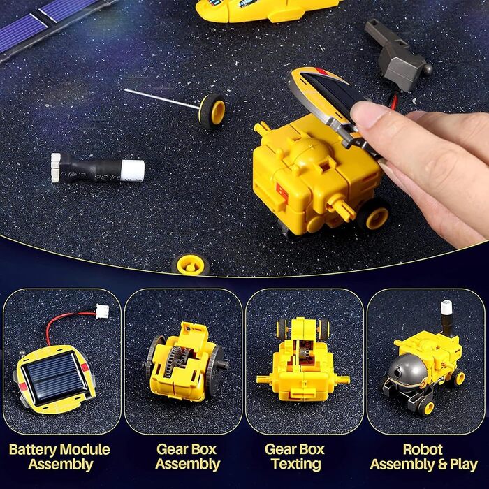Дитячі іграшки сонячний робот 6 в 1 Focenat, набори сонячних роботів STEM для хлопчиків, експерименти з сонячними роботами, будівельні набори для дітей, розвиваючі іграшки для дітей від 6 років і старше