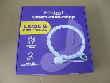 Переможець тесту WELLRELAXX Smart Hula Hoop Тихий і обертається з лічильником Хула-хуп з ваговим м'ячем Окружність 75-110см Шина Hullahub з м'ячем для веселих тренувань Хула-хуп для дорослих