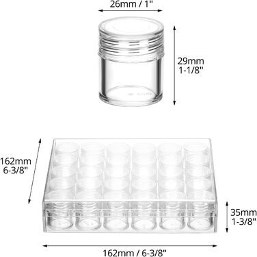 Прозорі маленькі баночки з кришками пластикові з 30 відділеннями, коробка-органайзер з бісеру, для ювелірних виробів, рукоділля та нейл-арту своїми руками, 3 шт.