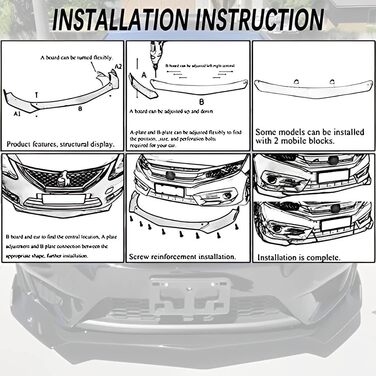 Передній спойлер автомобіля Губа для VW Golf 8 MK8 GTI GTD GTE R-Line TSI TDI 2020-2022, зовнішні аксесуари із захистом від зіткнень Lips Wing