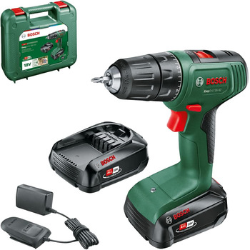 Акумуляторний шуруповерт Bosch EasyDrill 18V-40, 2 акумулятори 2.0 Агод, система 18В, у футлярі