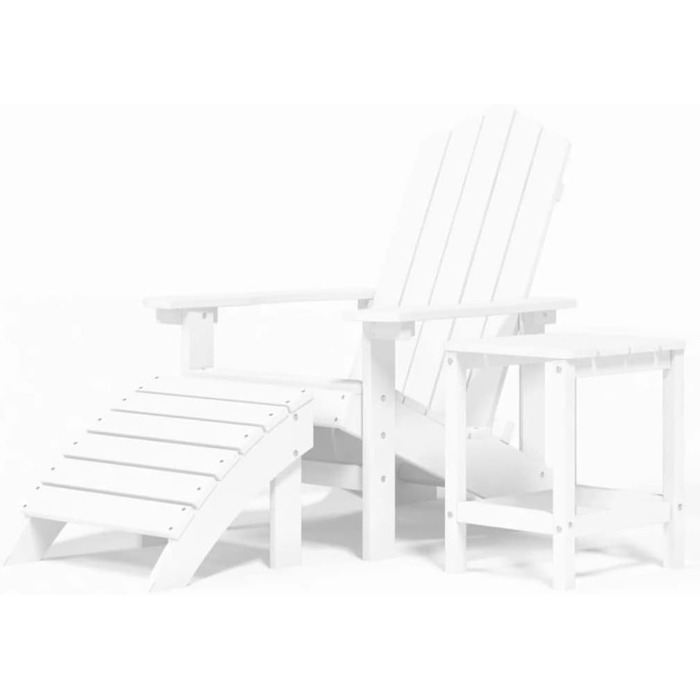 Садове крісло Genrico Wenjingqi-3095708 Adirondack з підставкою для ніг і столом з HDPE