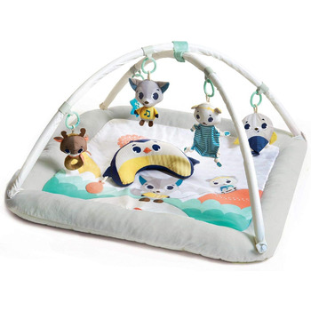 В-1 Play Mat Baby з музикою, 0 місяців, Play Blanket Baby, 18 заходів, інтерактивна музична фігурка, висококонтрастна дитяча книга, регульовані бантики, (Полярні чудеса), 2-