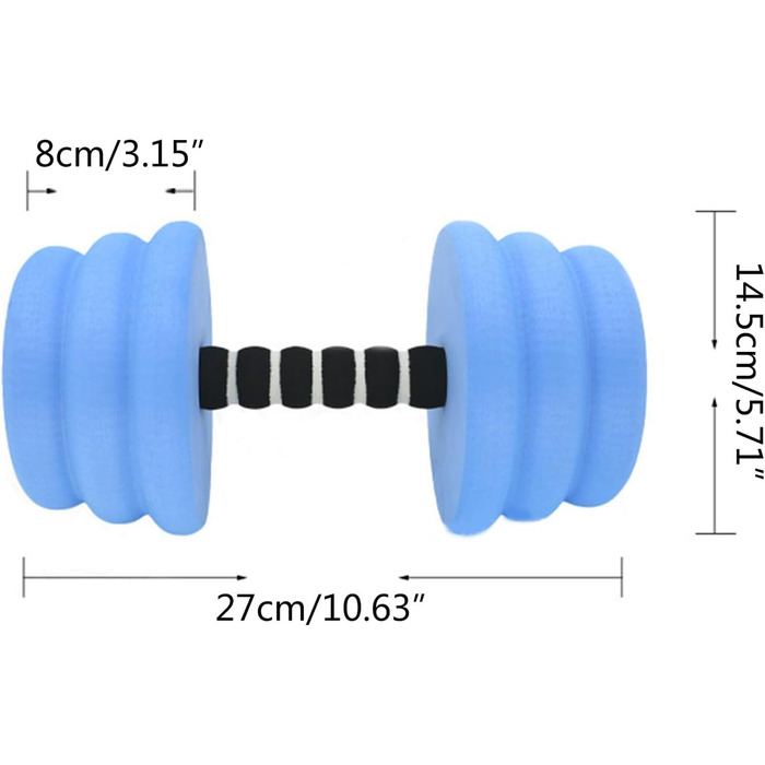 Спортивна вправа Гантелі Нитки Піни Басейн Вода Вага Гантелі Синій, 1