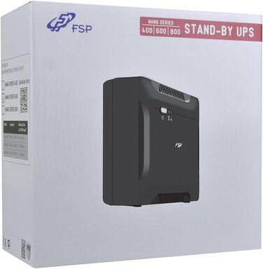 ДБЖ FSP Nano UPS 600 ВА / 360 Вт, імітація синусоїди, відмінне мікропроцесорне управління гарантує високу надійність одинарного