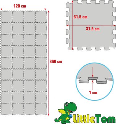 Ігровий килимок Дитячий килимок-головоломка з нуля - 30x30 Килимок для повзання Baby - Ігровий килимок Дитяча ковдра Ігрова ковдра - Килимок для підлоги Дитяча активність Дитячий килимок Захисний килимок для підлоги Дитячі іграшки, 36 шт.