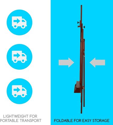 Великий художній мольберт MEEDEN, регульований, виготовлений з масиву бука, студійний мольберт для дорослих з тримачем для пензля, вміщує полотно до 48 футів, (кольори червоного дерева)