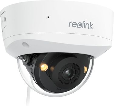 Камера спостереження Reolink 4K UHD PoE із захистом від вандал Ik10, кольоровим нічним баченням, інтелектуальним виявленням людини/автомобіля/тварин, двостороннім аудіо, поворотним кріпленням у приміщенні, RLC-840A