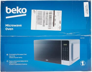 Мікрохвильова піч Beko Moc201103S, 20 л, цифрова, сріблястого кольору 45,2 x 32,5 x 26,2 см